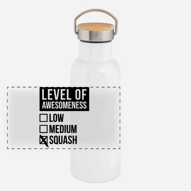 quetschen Panorama Thermosflasche mit Bambusdeckel