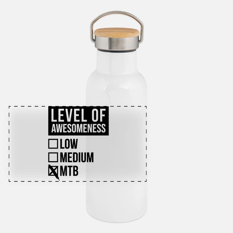 Gourde isotherme avec bouchon en bambou
