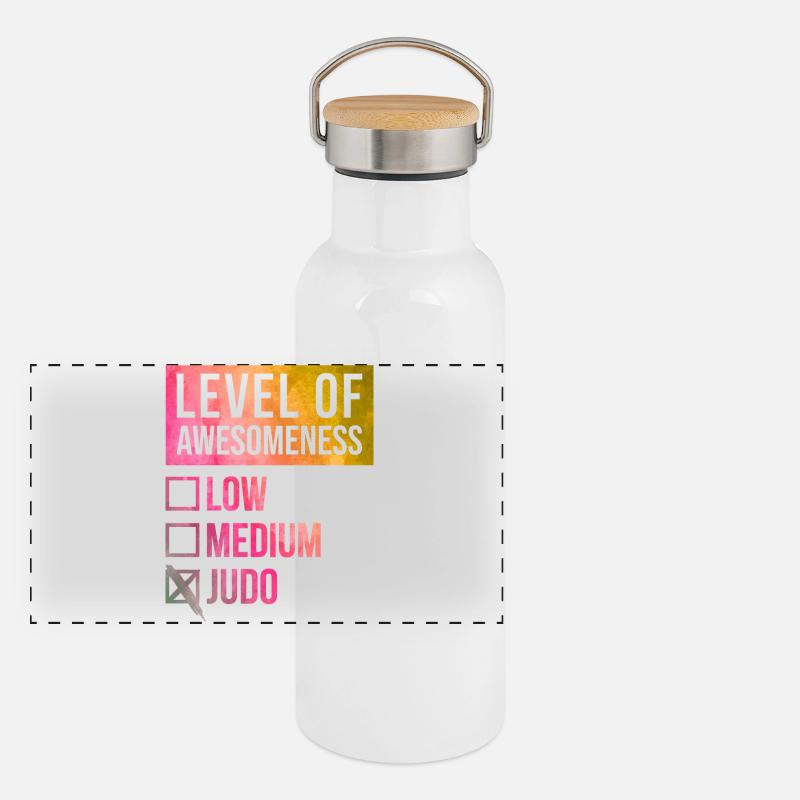 judo Gourde isotherme avec bouchon en bambou