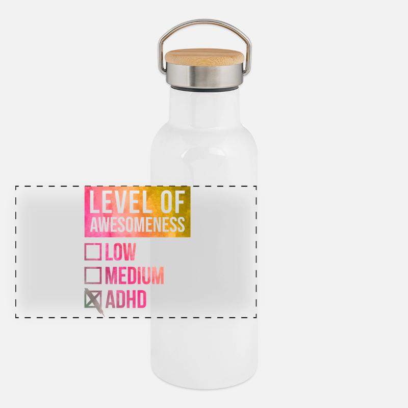 Gourde isotherme avec bouchon en bambou