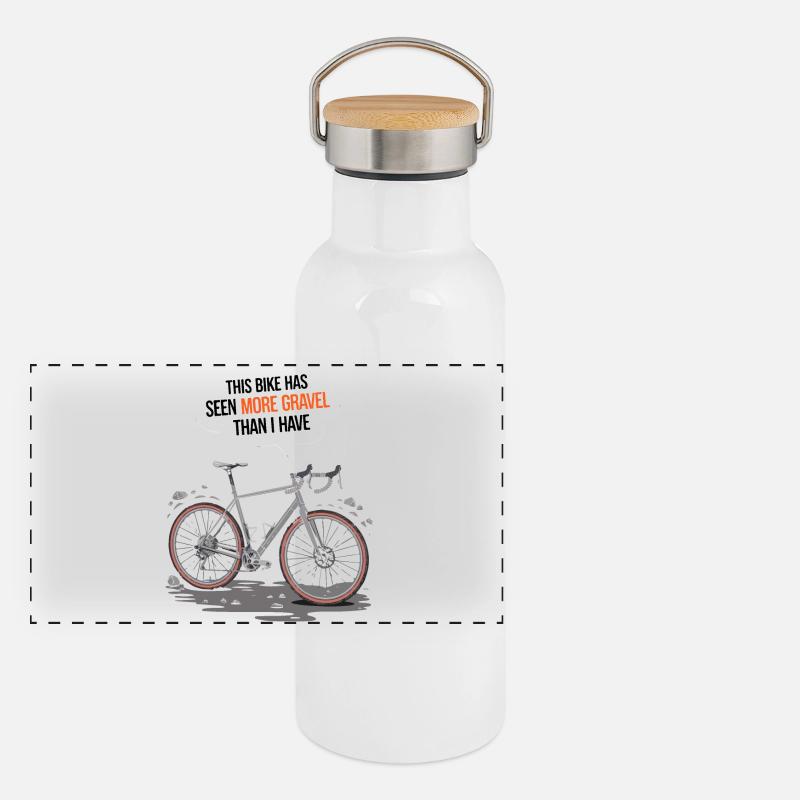 Rameur : Ce vélo a vu plus de gravier que moi Gourde isotherme avec bouchon en bambou