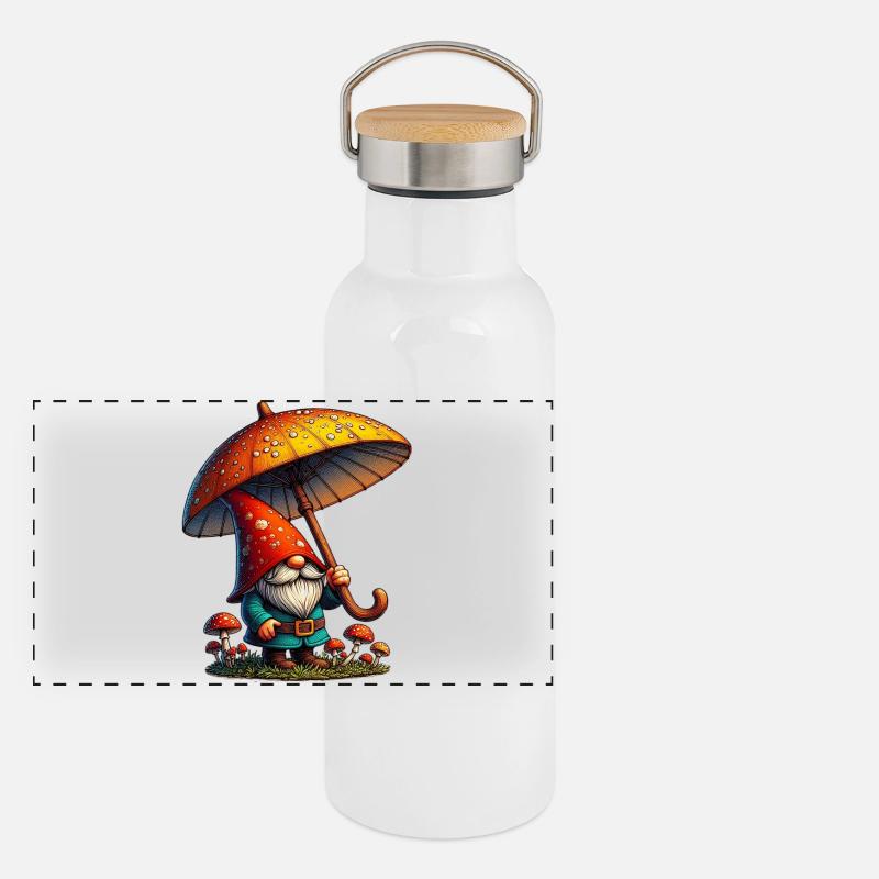 Gnom Panorama Thermosflasche mit Bambusdeckel