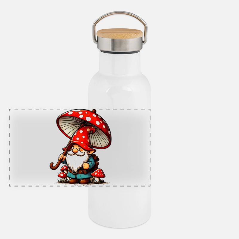 Gnome Panoramic Thermal Bottle with Bamboo Lid