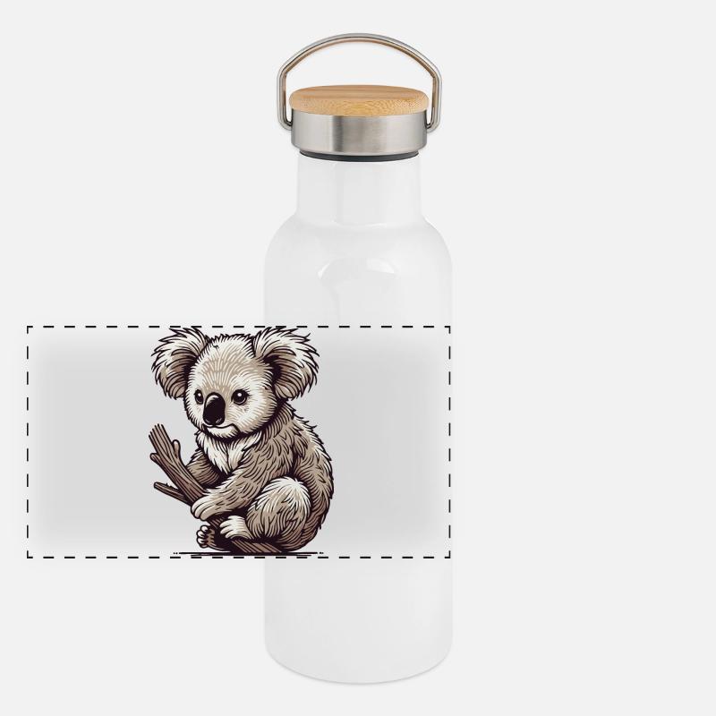 Panorama Thermosflasche mit Bambusdeckel