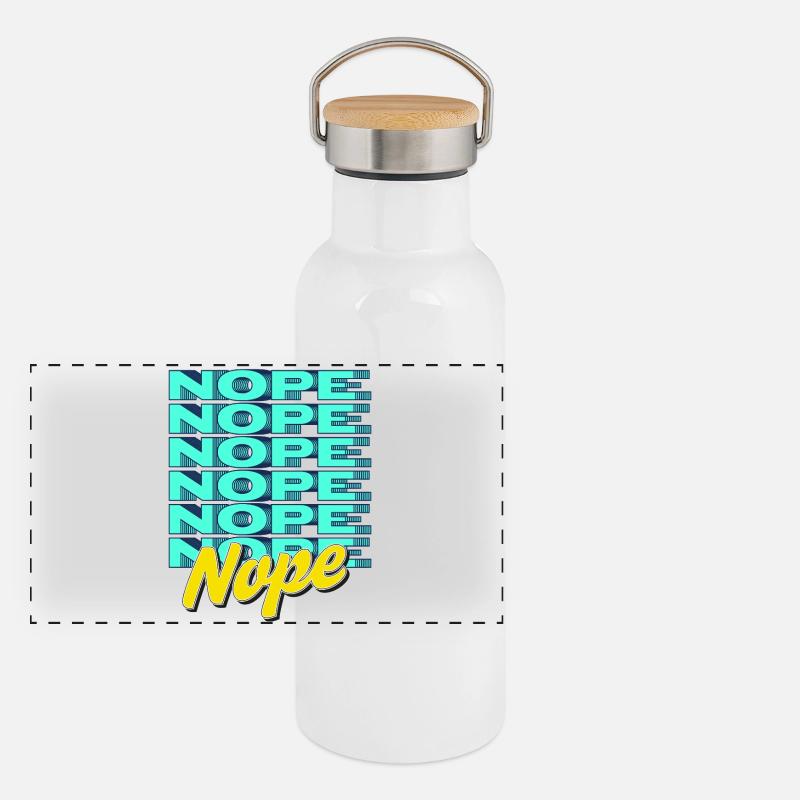 NOPE – Bold & Sassy Statement Panoramic Thermal Bottle with Bamboo Lid