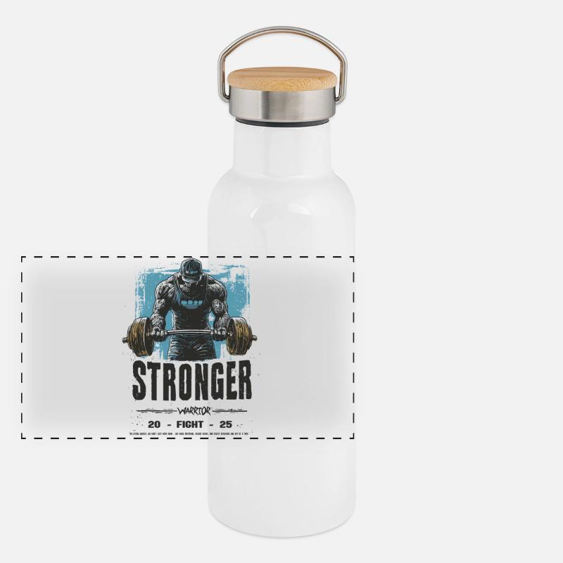 Panorama Thermosflasche mit Bambusdeckel