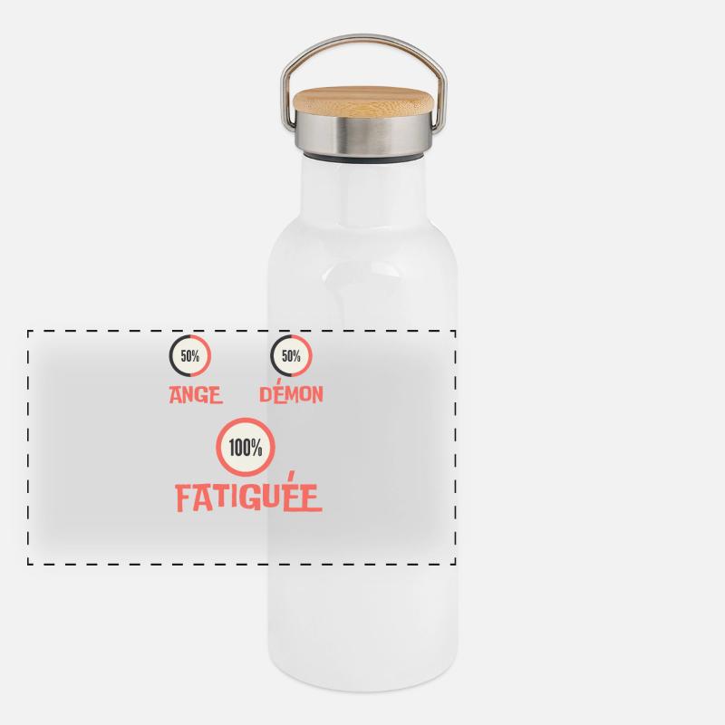 Müde Panorama Thermosflasche mit Bambusdeckel