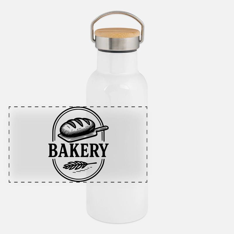 Bäckerei Panorama Thermosflasche mit Bambusdeckel