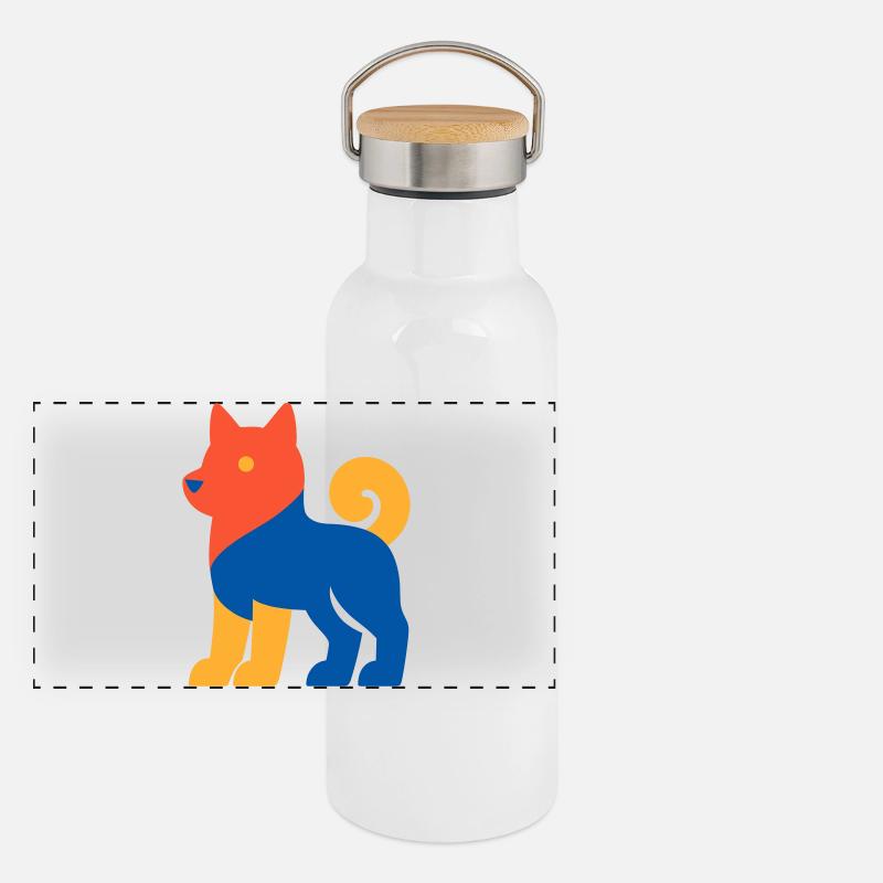 Pop Art Dog Panoramic Thermal Bottle with Bamboo Lid