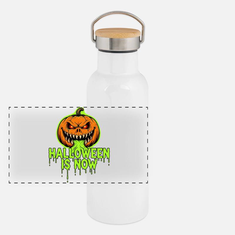 Halloween is Now Panoramic Thermal Bottle with Bamboo Lid