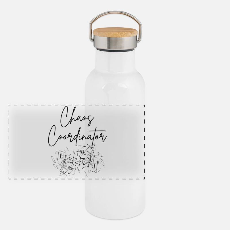 Coordinateur du Chaos Gourde isotherme avec bouchon en bambou