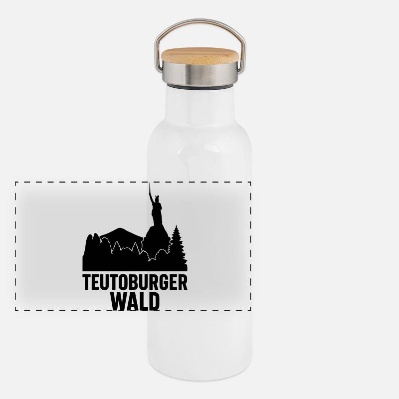 Forêt de Teutoburg Gourde isotherme avec bouchon en bambou