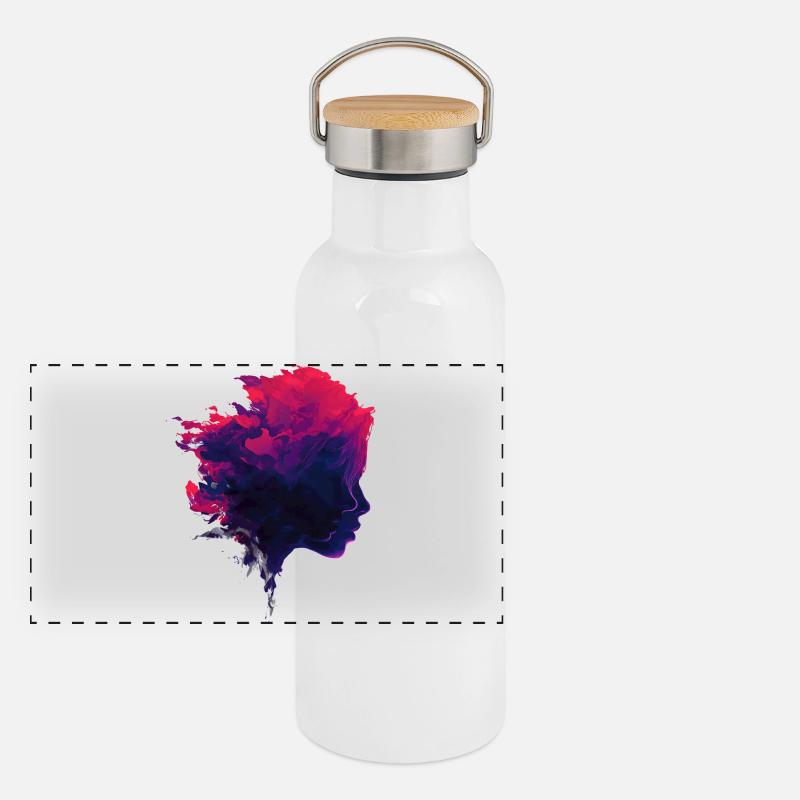 Panorama Thermosflasche mit Bambusdeckel