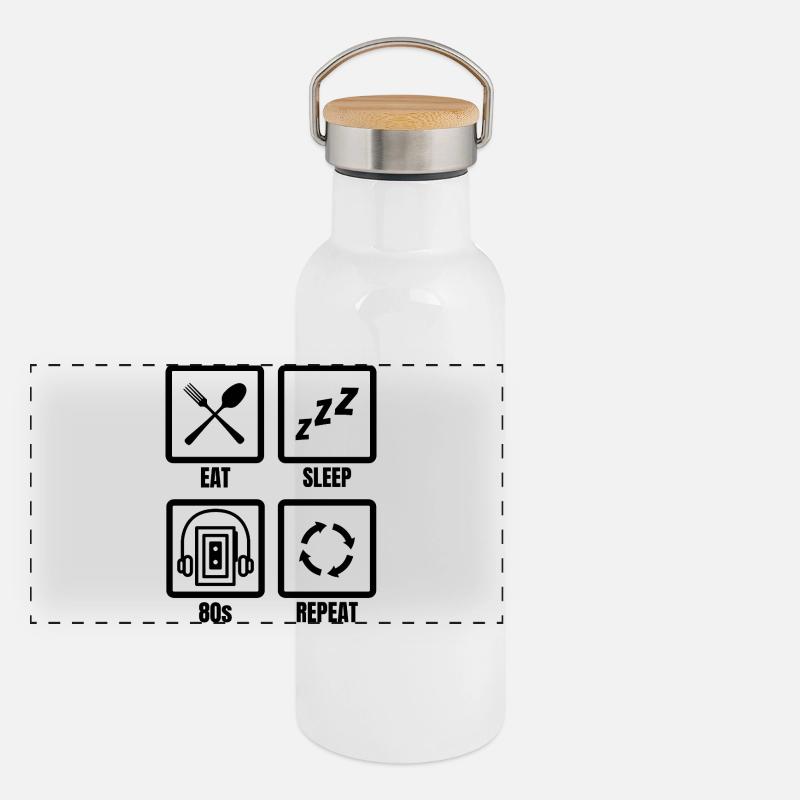 80s Schedule Panoramic Thermal Bottle with Bamboo Lid
