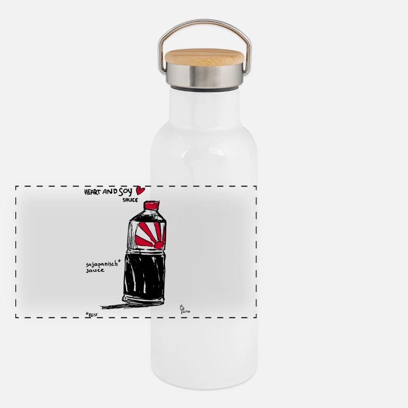 Roll in Love 4 Panorama Thermosflasche mit Bambusdeckel