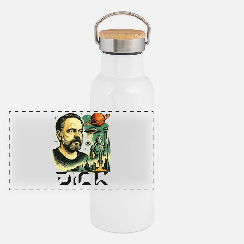 Philip K. Dick Panoramic Thermal Bottle with Bamboo Lid