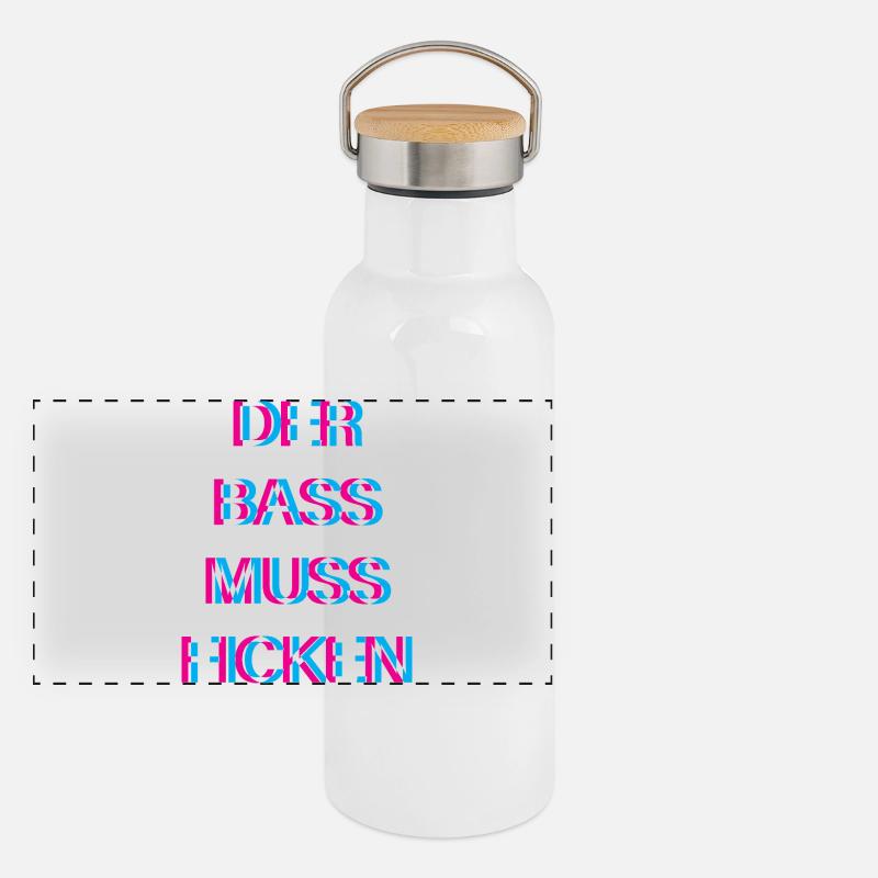 Panorama Thermosflasche mit Bambusdeckel
