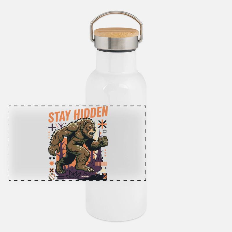 Stay Hidden Gorilla Forest Panoramic Thermal Bottle with Bamboo Lid