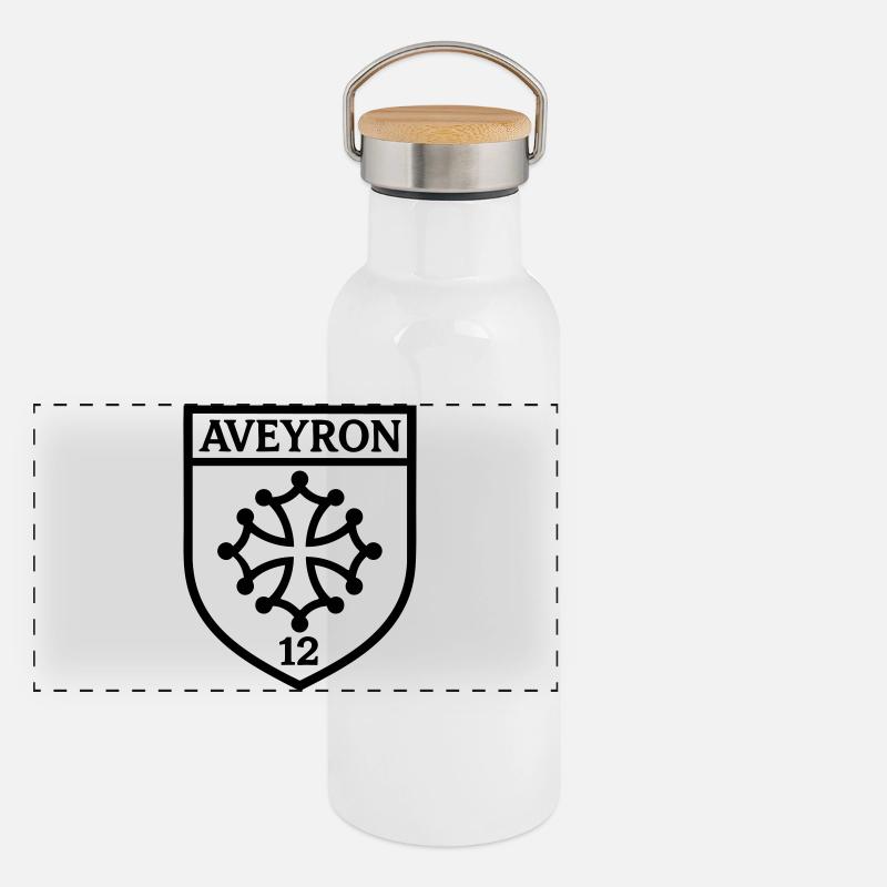 Aveyron Panorama Thermosflasche mit Bambusdeckel