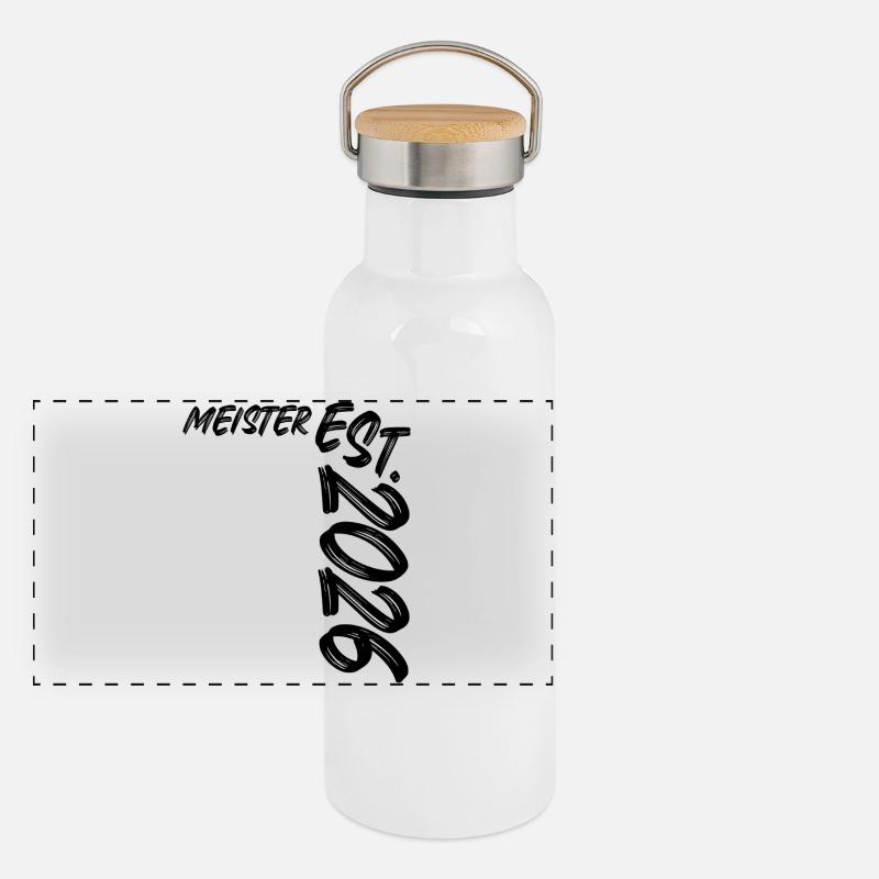 Master est. 2026 Gourde isotherme avec bouchon en bambou