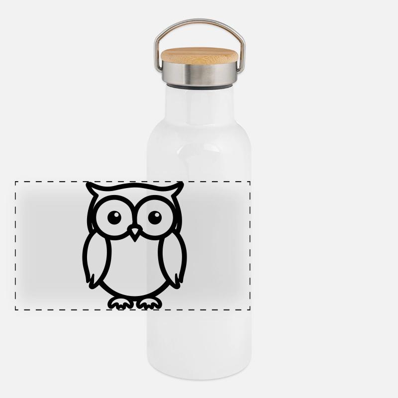 Gourde isotherme avec bouchon en bambou