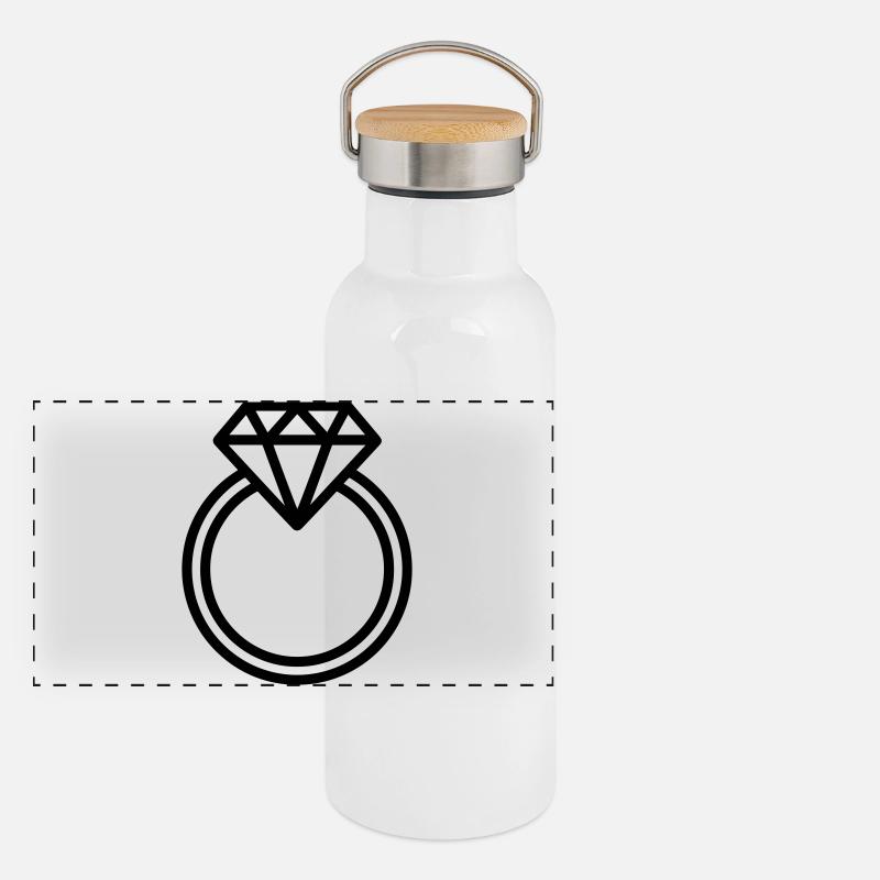 Panorama Thermosflasche mit Bambusdeckel