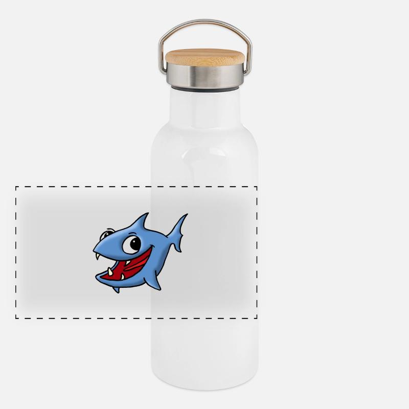 Panorama Thermosflasche mit Bambusdeckel