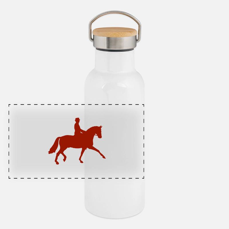 Equestrian Panoramic Thermal Bottle with Bamboo Lid