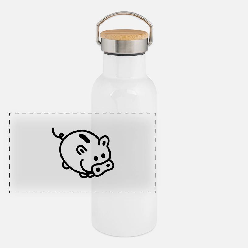 Tirelire - Line Gourde isotherme avec bouchon en bambou