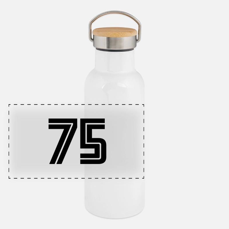75 Panorama Thermosflasche mit Bambusdeckel