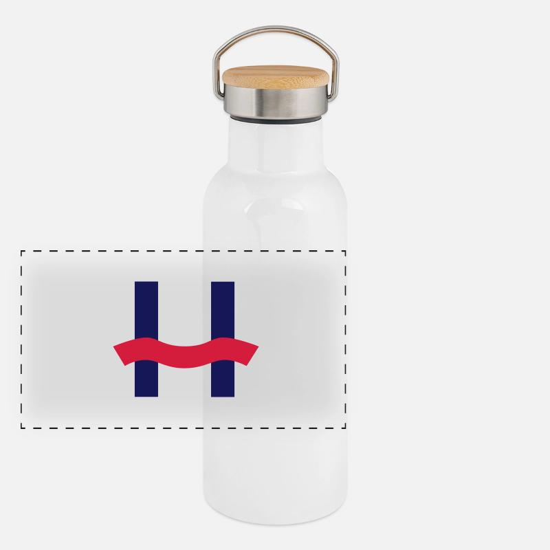 Panorama Thermosflasche mit Bambusdeckel