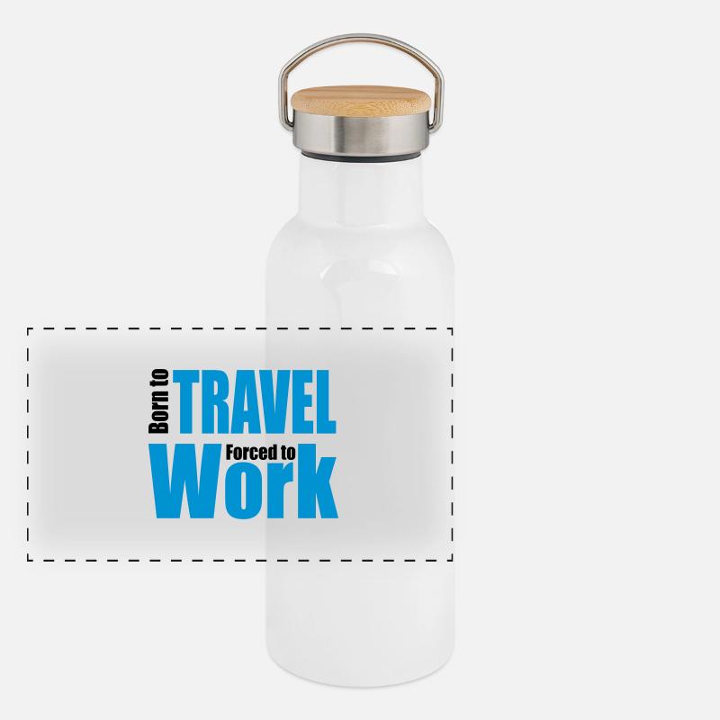 travel Panoramic Thermal Bottle with Bamboo Lid