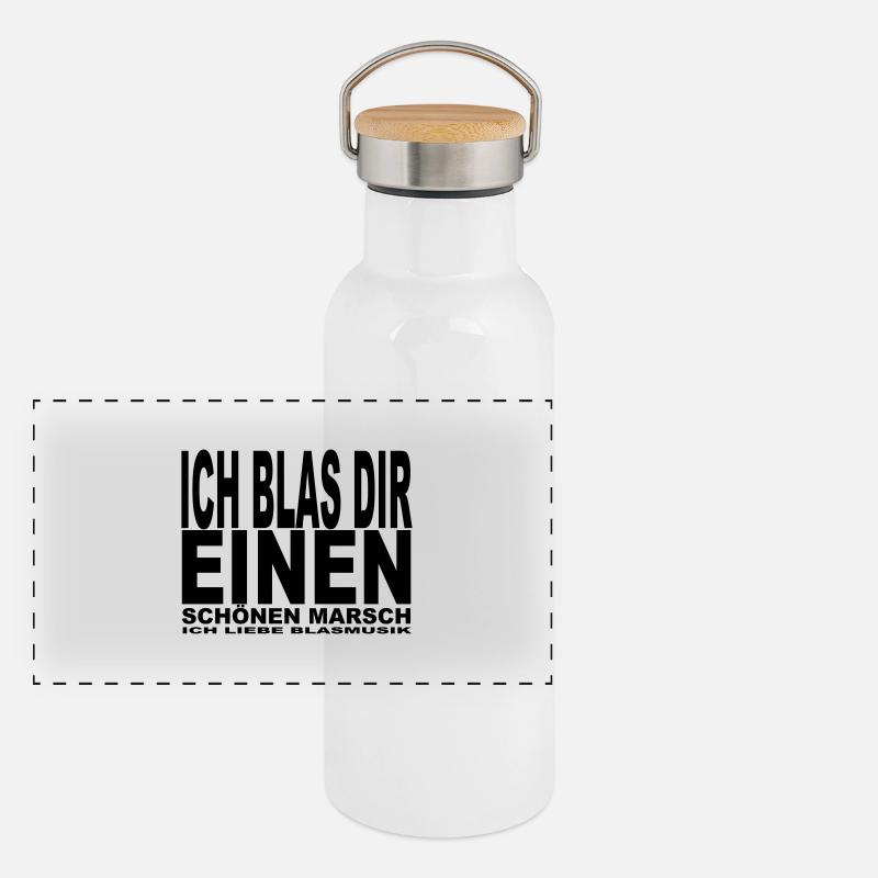 Ich blas dir einen Panorama Thermosflasche mit Bambusdeckel