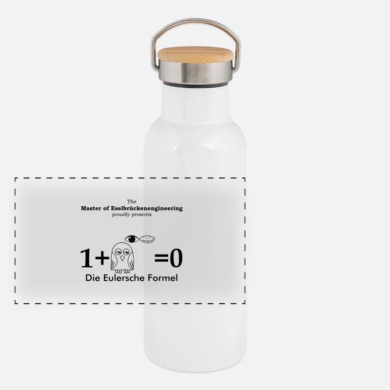 Eulersche Formel Eule Pi Eye Panorama Thermosflasche mit Bambusdeckel