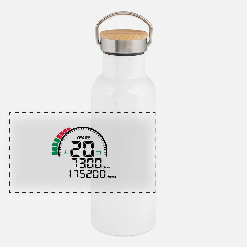 years 20 years anniversary meter Panoramic Thermal Bottle with Bamboo Lid