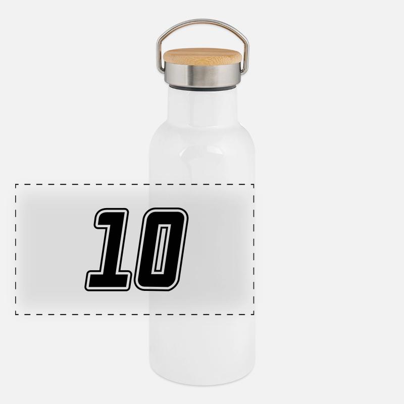 Startnummer 10 Panorama Thermosflasche mit Bambusdeckel