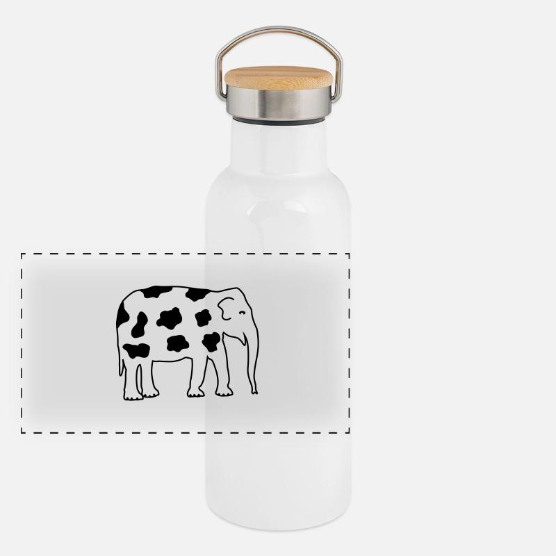 elephant Panoramic Thermal Bottle with Bamboo Lid