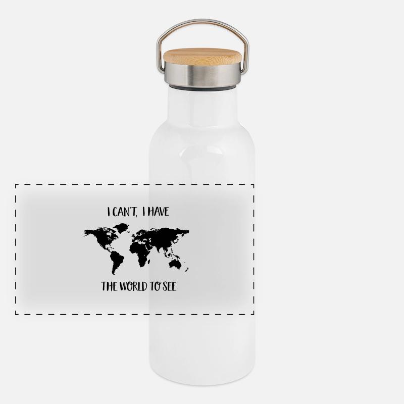 travel Panoramic Thermal Bottle with Bamboo Lid