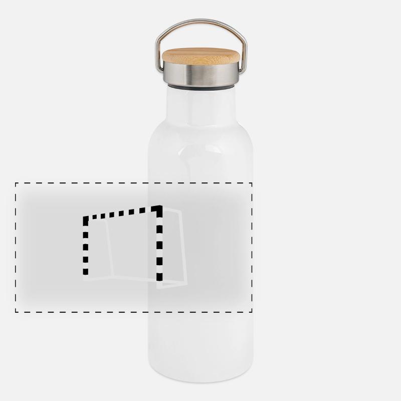 Handball Tor Panorama Thermosflasche mit Bambusdeckel