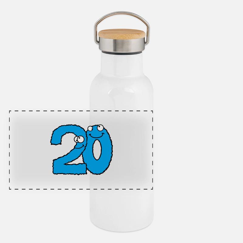 Funny 20 twenty comic monsters Panoramic Thermal Bottle with Bamboo Lid