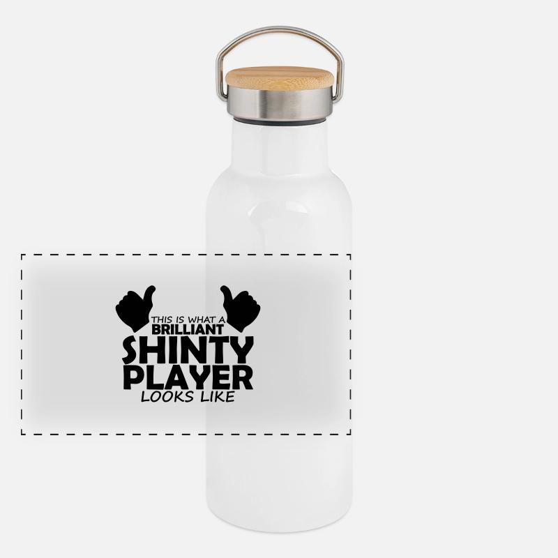 brilliant shinty player Panoramic Thermal Bottle with Bamboo Lid