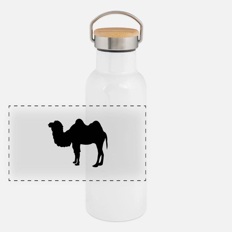 kamel Panorama Thermosflasche mit Bambusdeckel