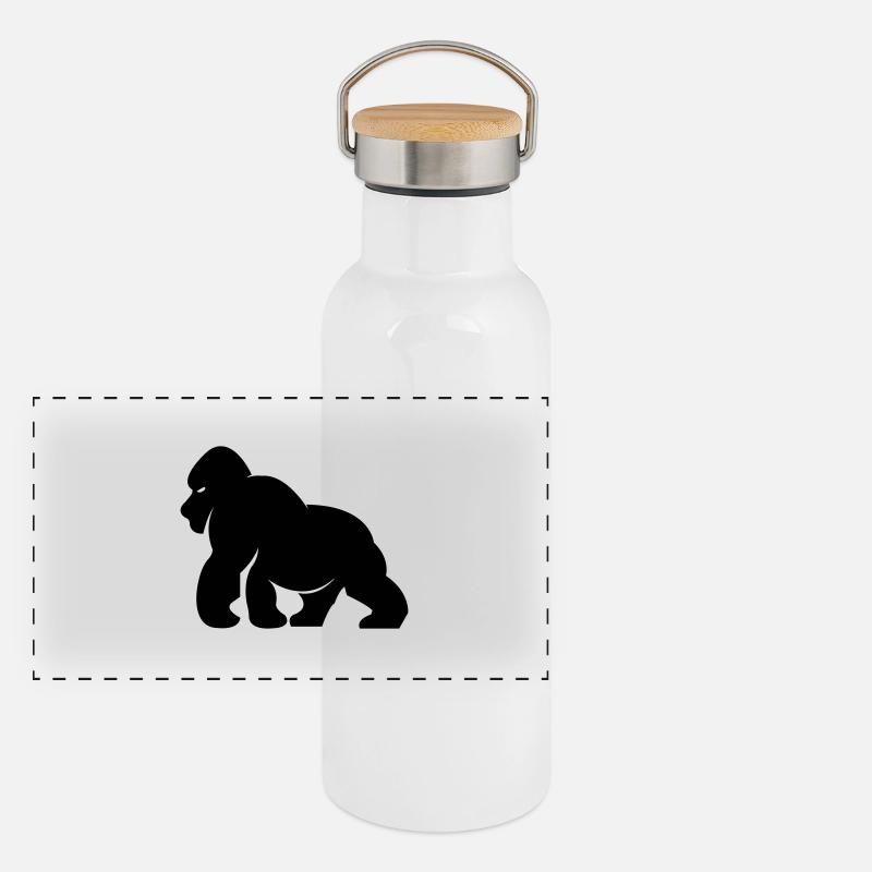 gorilla_01 Panorama Thermosflasche mit Bambusdeckel