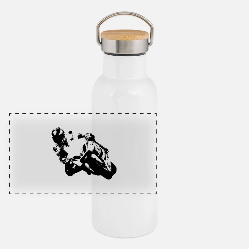 Panorama Thermosflasche mit Bambusdeckel