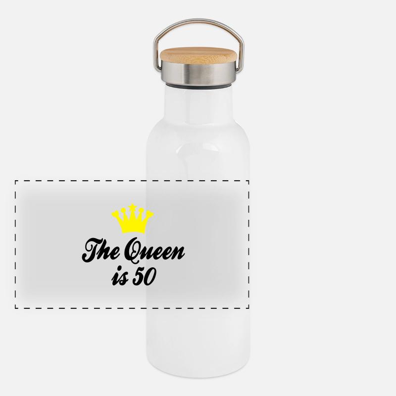 50th birthday Panoramic Thermal Bottle with Bamboo Lid