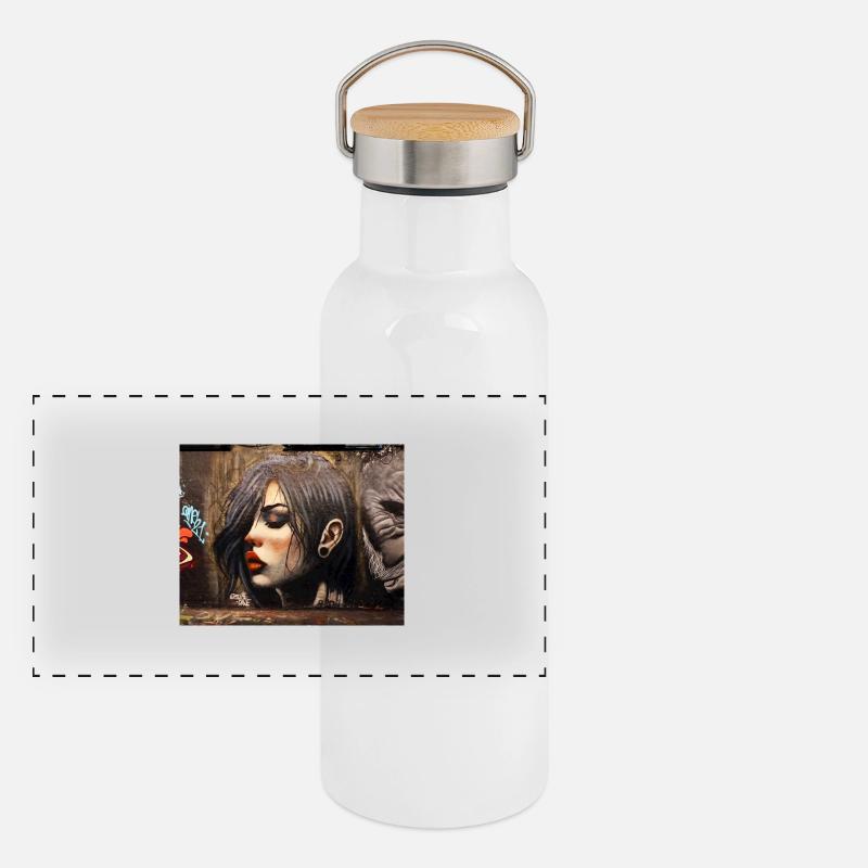 London 2 Panorama Thermosflasche mit Bambusdeckel