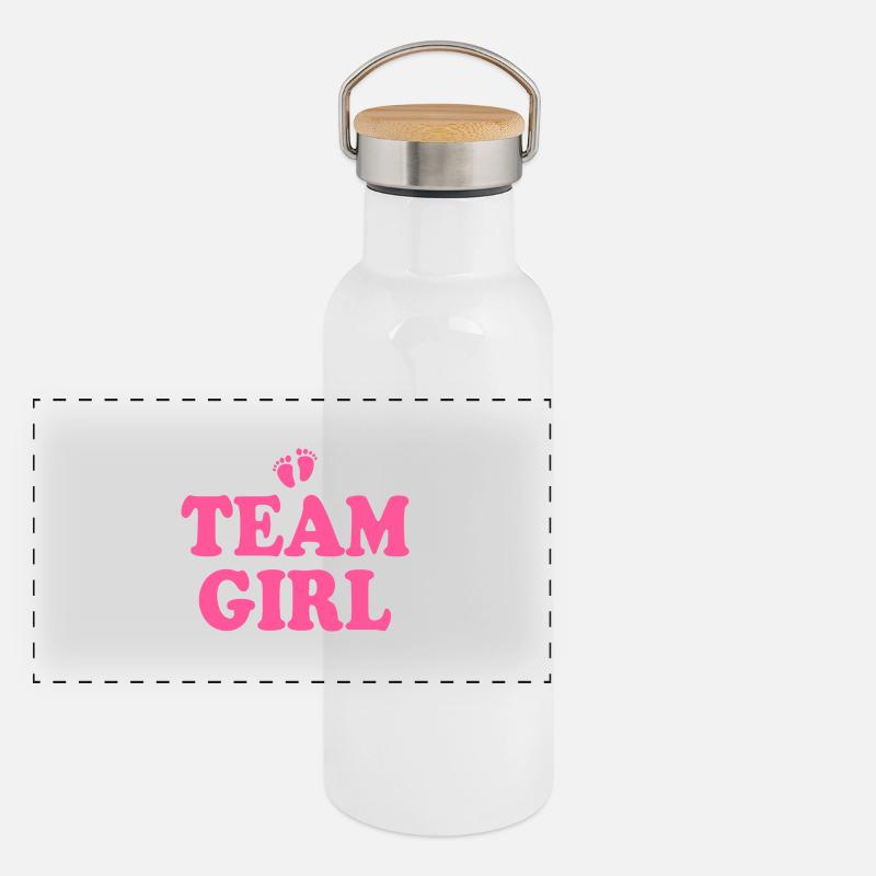 Team girl Gourde isotherme avec bouchon en bambou