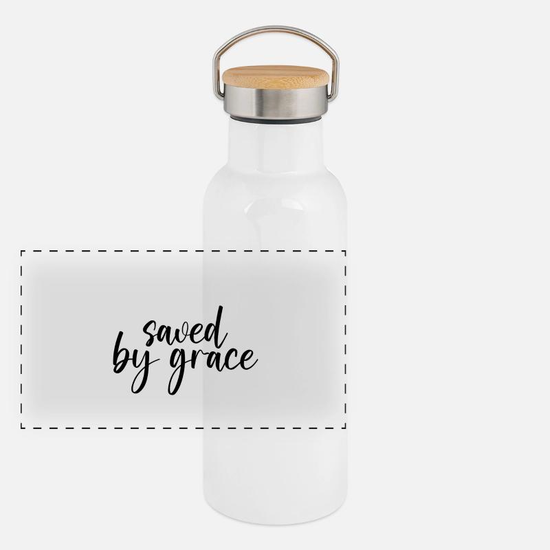 saved by grace Panorama Thermosflasche mit Bambusdeckel