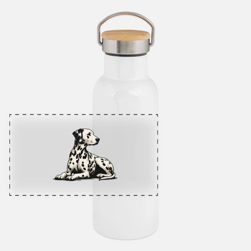 Dalmatian Panoramic Thermal Bottle with Bamboo Lid