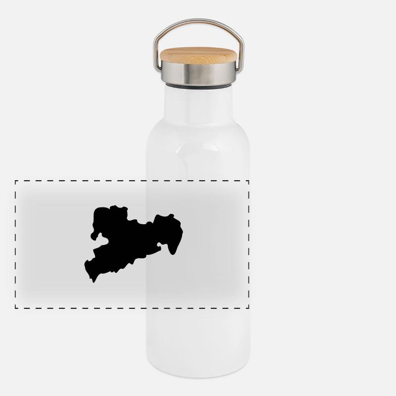 sachsen Panorama Thermosflasche mit Bambusdeckel